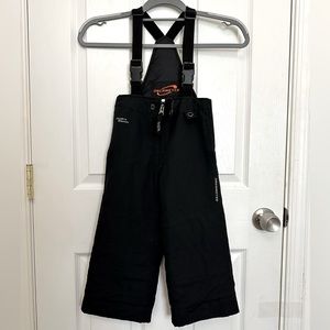 Obermeyer insulated ski/snowboarding bibs kids in black, size 4,i-Grow system